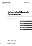 Sony RM-AX1400 User's Manual