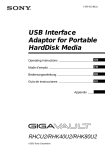 Sony RHCU2 User's Manual