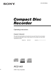 Sony RCD-W3 User's Manual