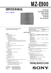 Sony MZ-E900 User's Manual