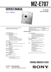 Sony MZ-E707 User's Manual