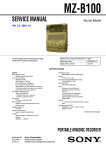Sony MZ-B100 User's Manual