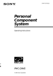 Sony PMC-DR45 User's Manual