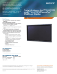 Sony PFM-42V1B Marketing Specifications