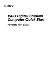 Sony PCV-RZ49G Quick Start Manual