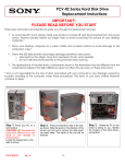 Sony PCV-RZ10CGP Replacement Instructions