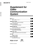 Sony PCS-11 User's Manual
