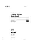 Sony PCM-R700 User's Manual