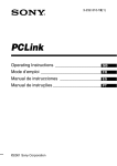 Sony PCLink User's Manual