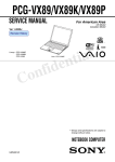 Sony PCG-VX89P User's Manual