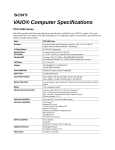 Sony PCG-V505AC Specifications