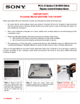Sony PCG-K13 Replacement Instructions
