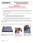 Sony PCG-FRV23 Replacement Instructions