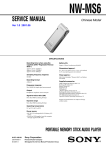 Sony NW-MS6 User's Manual