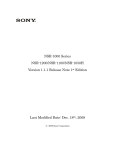 Sony NSR-1100 User's Manual