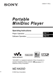 Sony MZ-N420D User's Manual