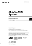 Sony MV-900SDS User's Manual