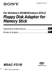 Sony MSAC-FD1B User's Manual