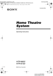 Sony Model HTR-6100 User's Manual