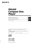 Sony Model CDX-3800 User's Manual