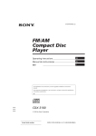 Sony Model CDX-3100 User's Manual
