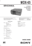 Sony MDX-65 User's Manual