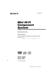 Sony MHC-S90D User's Manual