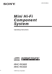 Sony MHC-RG550 User's Manual