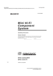 Sony MHC-GSX75 User's Manual