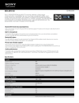 Sony MEX-BT5100 Marketing Specifications