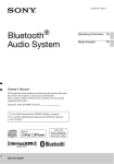 Sony MEX-BT4000P Operating Instructions