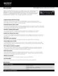 Sony MEX-BT3000P Marketing Specifications
