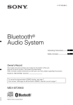 Sony MEX-BT2900 Operating Instructions