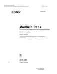 Sony MDS-S50 User's Manual
