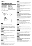 Sony MDR-J20 User's Manual