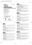 Sony MDR-1122 User's Manual