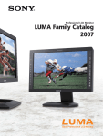 Sony LUMA Professional LCD Monitor User's Manual