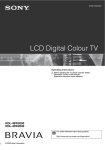 Sony KDL40W2000 User's Manual