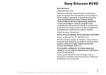 Sony K510i User's Manual