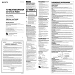 Sony ICF-CD843 Operating Instructions