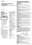 Sony ICF-C713 User's Manual