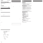 Sony ICF-620R User's Manual