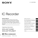 Sony ICD-UX81 User's Manual