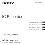 Sony ICD-SX700 User's Manual