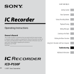 Sony ICD-P530F User's Manual