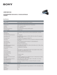 Sony HDR-PJ810/B Marketing Specifications