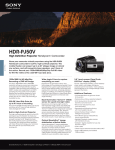 Sony HDR-PJ50V Marketing Specifications
