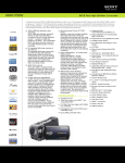 Sony HDR-CX550V Marketing Specifications