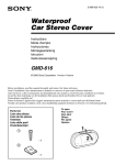 Sony GMD-616 Instruction Guide