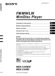 Sony MDX-CA680X User's Manual